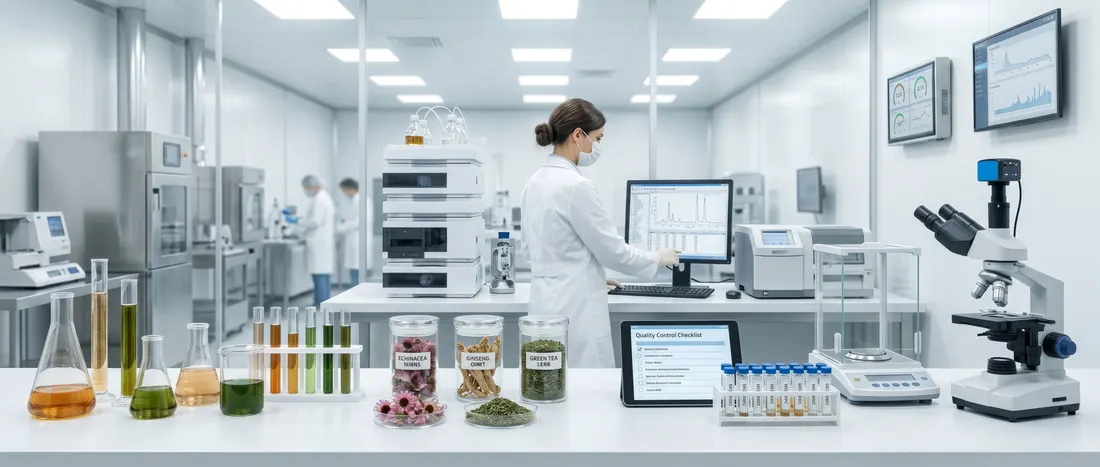 Control de calidad de extractos vegetales en laboratorio
