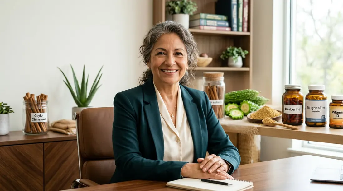 Profesional de nutrición en su consulta
